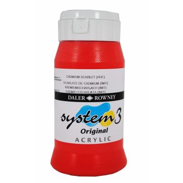 System 3 Acrylic 500ml - Cadmium Scarlet