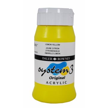 System 3 Acrylic 500ml - Lemon Yellow