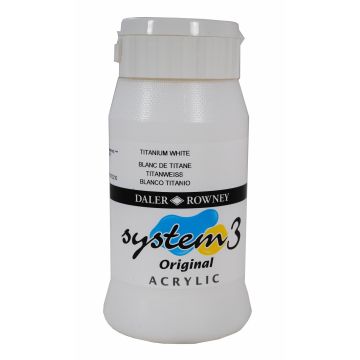 System 3 Acrylic 500ml - Titanium White