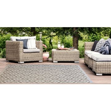 Natural Tile Indoor/Outdoor Flatweave Rug - Medium