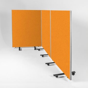 Busyscreen Tripe Safety Partition 1825 x 1200mm Grey Trim Loop Nylon Orange