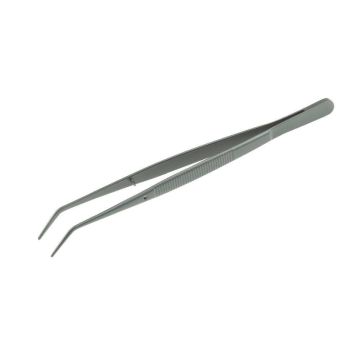 Teflon Coated Tweezer With Guide Pin and Curved Pointed Ends 6