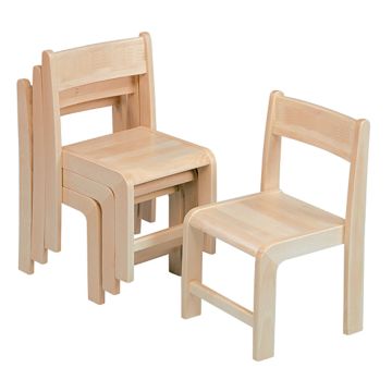 GALT Stackable Wooden Chairs - 210mm - Pack of 4