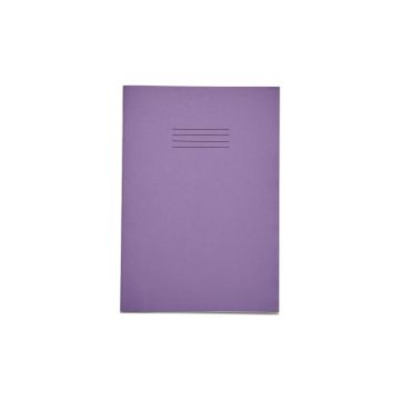 Rhino A4 Exercise Books 80 Page Cornell Study Ruling 8mm Ruled Purple - Pack of 50