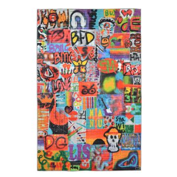 Graffiti Soft Chenille Foldable Mat - Medium