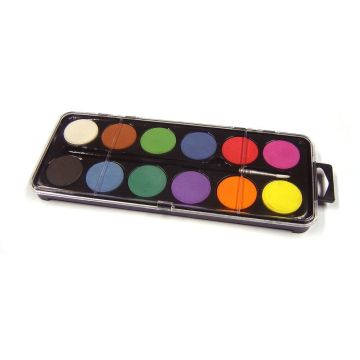 12 Disk Watercolour Paint Set