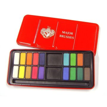 18 Block Watercolour Tablet Tin