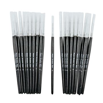White Synthetic Sable Brushes Size 8 Classpack - Pack of 30