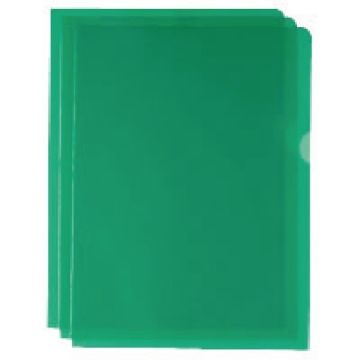 Cut Flush Folders - Green - Pack of 100
