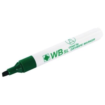 Drywipe Whiteboard Markers Chisel Tip - Green - Pack of 10