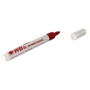 Drywipe Whiteboard Markers Chisel Tip - Red - Pack of 10