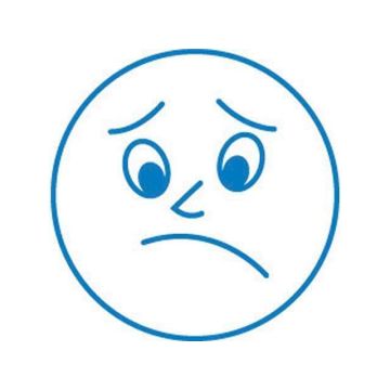 Xclamation Stamper - Sad Face R Blue