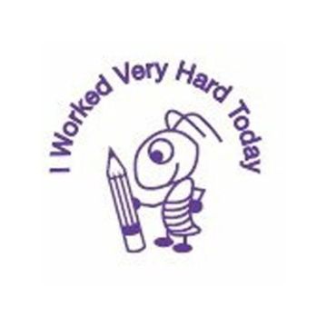 Xclamation Stamper - 'I Worked Very Hard Today' Green
