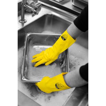 Extra Long Household Rubber Gloves - Medium
