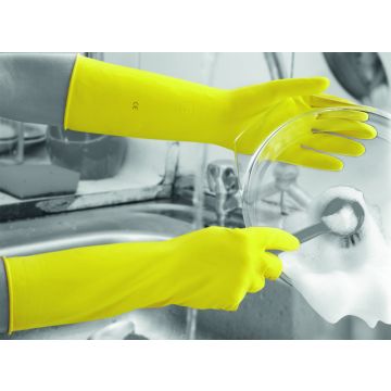 Extra Long Household Rubber Gloves - Small