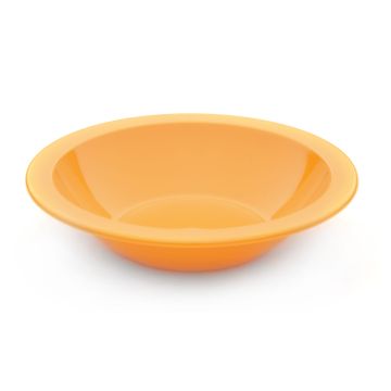 Harfield Polycarbonate 170mm dia Rimmed Bowls Yellow Pack of 10