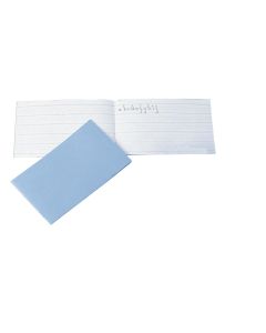 105 x 209mm General Workbook 32 Page 5/10mm Ruled - Light Blue - Pack of 50