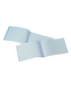 140 x 241mm Music Manuscript Book 32 Page 6mm Stave - Light Blue - Pack of 50