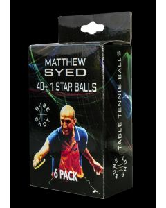 SS Matthew Syed 1 Star Table Tennis Balls - Pack of 6
