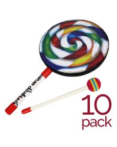 A-Star Lollipop Hand Drum with Beater Pack of 10