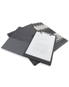 PVC Foldover Clipboard Black - Pack of 10
