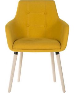 Upholstered Reception Chair - Yellow