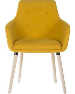 Upholstered Reception Chair - Yellow