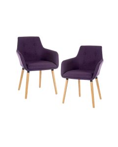 Contemporary Reception Chair - Purple - Pack of 2
