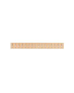Beech Wall Coat Rail - Grey - 16 Hooks - Single Sided
