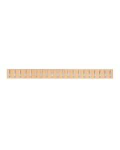 Beech Wall Coat Rail - Grey - 20 Hooks - Single Sided