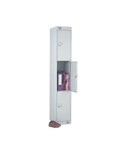3 Door Locker with Deadlock - Nest of 1 - Light Grey