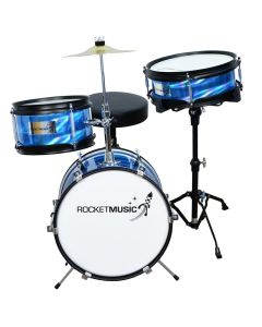 Rocket 3 Piece Junior Drum Kit - Blue
