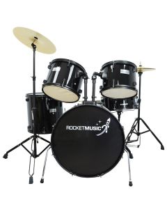 Rocket 5 Piece 22in Drum Kit in Black