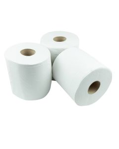 BlueOcean 2 Ply Centrefeed White Rolls - Pack of 6