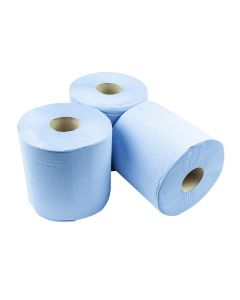 BlueOcean 2 Ply Centrefeed Blue Rolls - Pack of 6
