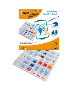 BIC Velleda 1721 Dry Wipe Markers - Fine Tip - Assorted - Pack of 72