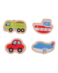 Bigjigs Toys Two Piece Puzzle - Transport