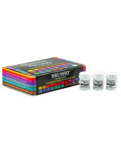 Brusho Crystalline Water Colour Ink Powder - Pack of 24