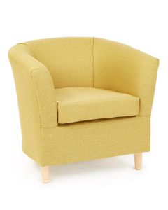 Slub Chenille Tub Chair - Chartreuse