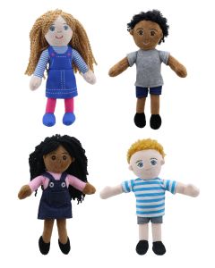 Multicultural Children Finger Puppets - Pack of 4