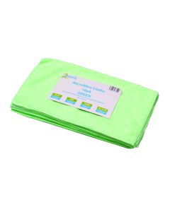 Microfibre Cloths - Green - Pack of 10