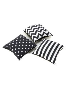 Black and White Cushions - Pack of 3