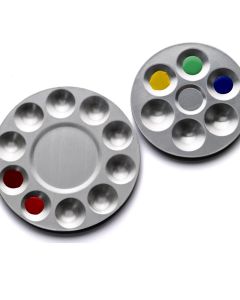Round Aluminium Ten Well Palette
