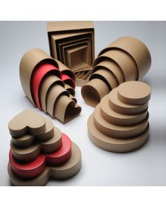 Large Round Boxes. Assorted. Pack of 5