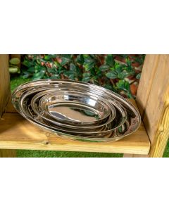 Silver Oval Trays - Pack of 4