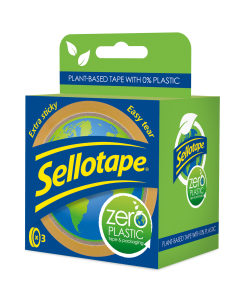 Sellotape Zero Plastic 24mm x 30m - Pack of 3