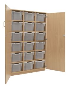 GALT Lockable Tall Triple Unit with 18 Clear Trays - Static