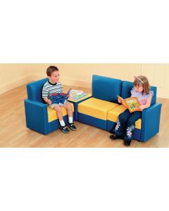 PVC Seat Reading Corner - Red/Yellow