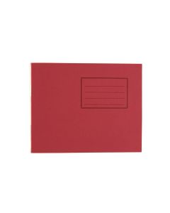 Exercise Book 8 x 10in 40 Pages 12mm Ruled/Plain Alternative - Red - Pack of 100