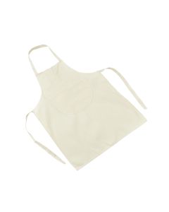 Cream Woodwork Apron With Pocket - Large